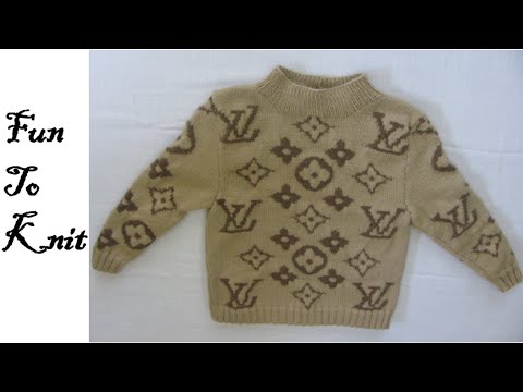 DIY Knitting Louis Vuitton LV flower pattern - 3. Monogram flowers 