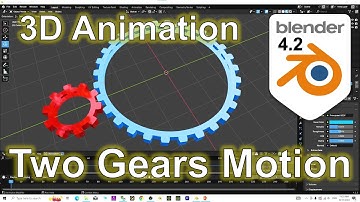 Blender 4.2 Two Gears 3D Animation Driver Tutorial #blender #gear #3dmodeling #3danimation #driver