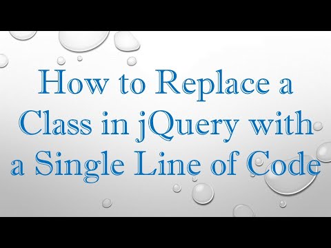 How to Replace a Class in jQuery with a Single Line of Code