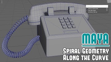 Maya: How to Create Spiral Geometry Along the Curve (Works for Phone Cords Wires, Chains and More)