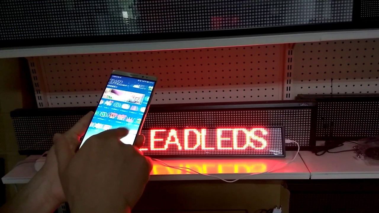 Led wireless sign display message programming by smartphone-diy project ...