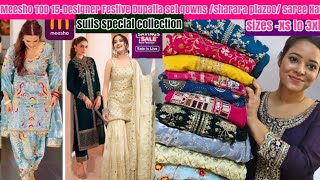 Meesho Hual Meesho Partywear Kurta Dupatta Setdesigner Sharara Setplazoosaree Haul