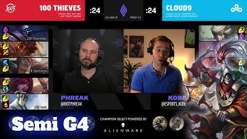 Cloud 9 vs 100 Thieves - Game 4 | Semi Finals LCS Lock In 2021 | C9 vs 100 G4