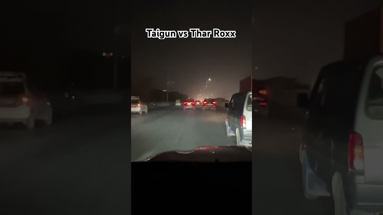 Taigun vs Thar Roxx street race 