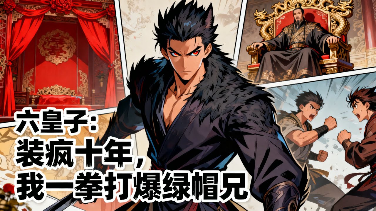 《六皇子：裝瘋十年，我一拳打爆綠帽兄》新婚夜被毒殺卻覺醒戰狼之魂，我掄起棍棒逼姦夫淫婦互扇耳光，皇帝震怒時我咧嘴傻笑：爹，他們玩摔跤呢！#历史#玄幻#小说