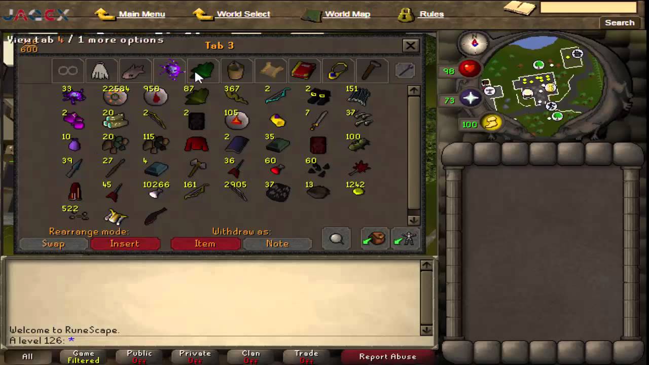 OSRS A level 126 bank video YouTube