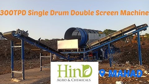 300TPD Trommel Machine - Single Drum Double Screen Trommel Machine. Legacy Waste screening plant.