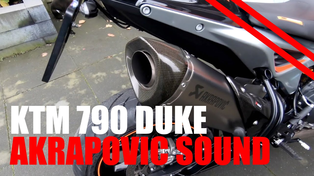 KTM 790 Duke Akrapovic Exhaust Sound With no DB Killer