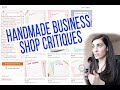 Etsy and Website Shop Critiques - The Handmade Mastermind