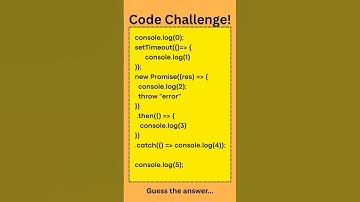 JavaScript Trick Question! (Promises & Timeout) #programminglanguage