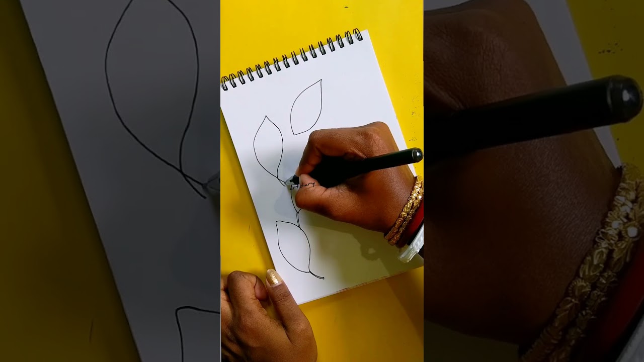 Easy Leaves Drawing Tutorial 