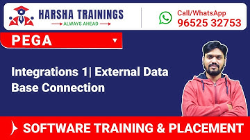 #Pega Videos | Integrations 1| External Data Base Connection | Training Call/Whatsapp +91-9652532753