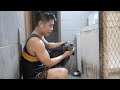 Shower Time with my German Shepperd Dog🦴💪///Tagalog