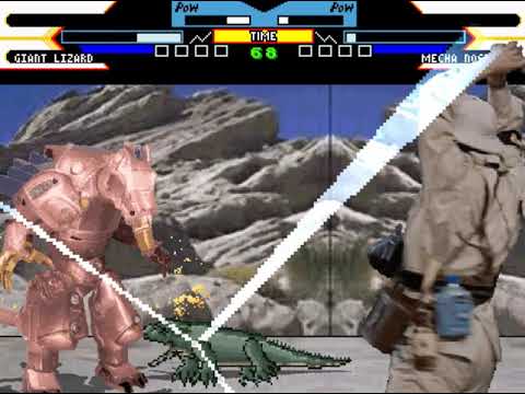 MUGEN Giant Lizard Vs Mecha Nosferu
