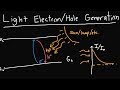 Light generation of electron hole pairs
