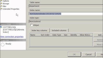 SQL Server 2012 Create non clustered index