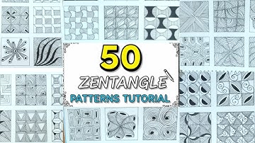 50 Easy & Mesmerizing Zentangle Patterns | Relaxing Drawing Video part 1