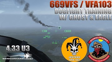 [Falcon BMS 4.33] 669VFS/VFA103 - Dogfight Training - F18 vs F16 1v1v1