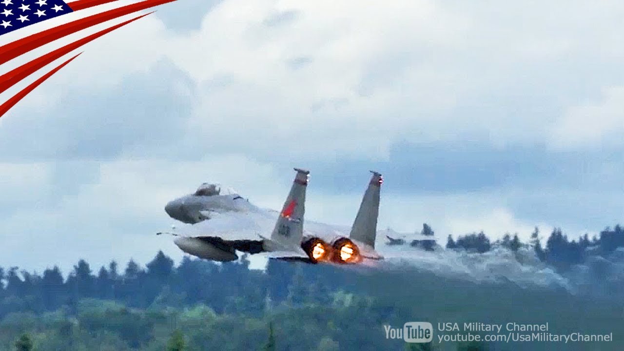 F 15 Full Afterburner Takeoff Unrestricted Climb Youtube