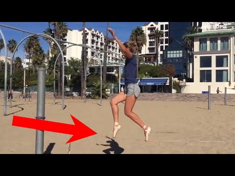 Amazing Ballerina Tiptoes Across Slackline & More | People Are Awesome