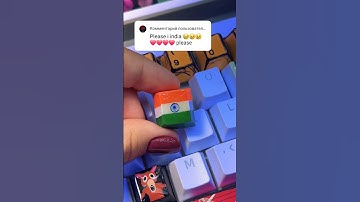 Drawing I for India Logo! But on my keyboard!#india #drawing #custom #logo #keycaps