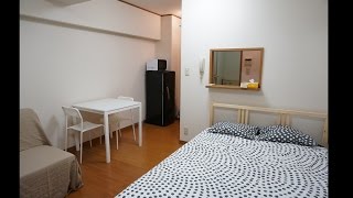 Japanese Apartment Tour:Weekly/Monthly furnished apartment tour in Osaka: DBOX Red