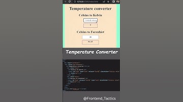 Temperature converter using javascript  #frontend #javascript_projects