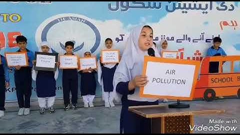 Students perform about pollution and it