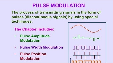 Sampling and Pulse Modulation