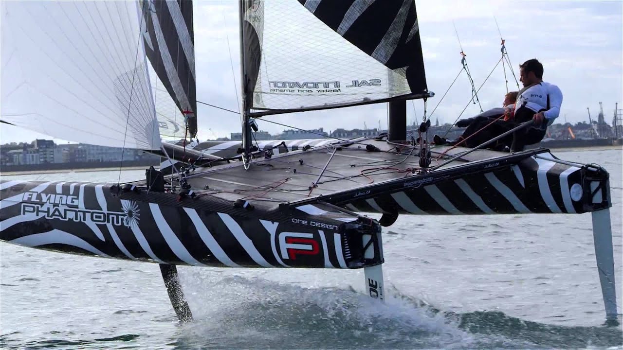 Flying Phantom - Hydrofoil Catamaran - YouTube
