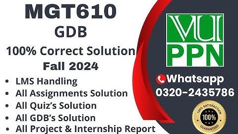 MGT610 GDB 1 100% Correct Solution Fall 2024, MGT610 GDB 1 Solution 2024 #mgt610 #mgt610gdb