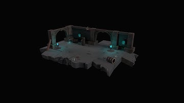 Stylized Modular Dungeon Diorama - 3D Presentation - (Unreal Engine 4 Game Collaborative Project)