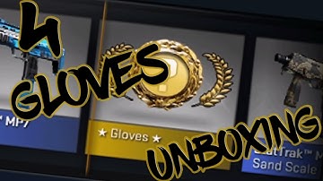 4 LIVE GLOVES UNBOXING - CSGO GLOVE CASE
