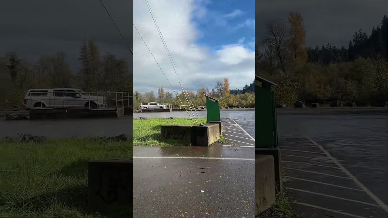 Chehalis River bridge after 2 days of rain