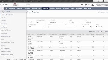 Netsuite Time Entry Search