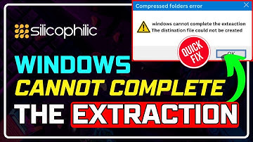 How to Fix Windows Can not Complete the EXTRACTION [SOLVED]