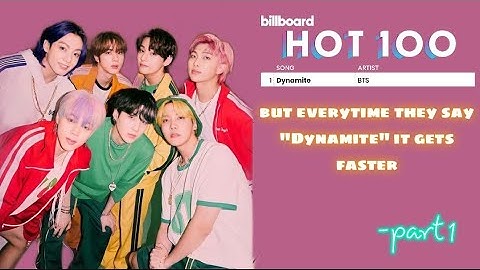 Dynamite by BTS but everytime they say "Dynamite" it gets faster