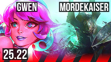 GWEN vs MORDEKAISER (TOP) | 9 solo kills, Legendary, 800+ games, 11/2/0 | EUW Master | 25.22