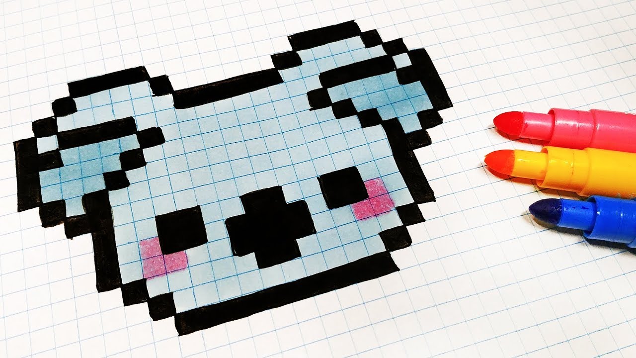 Handmade Pixel Art - How To Draw Kawaii Koala #pixelart - thptnganamst.edu.vn