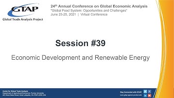 2021 GTAP Conference - Economic Development and Renewable Energy