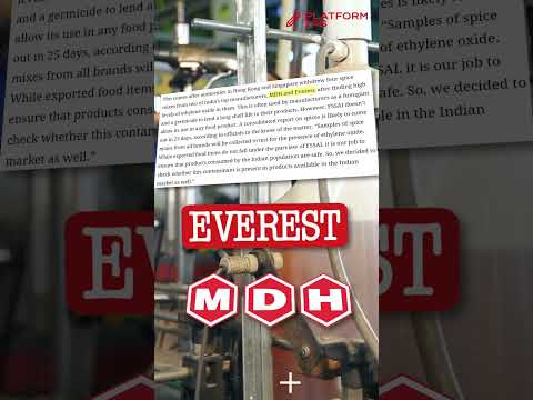 MDH, Everest Banned in Hong Kong & Singapore #shorts #cancer