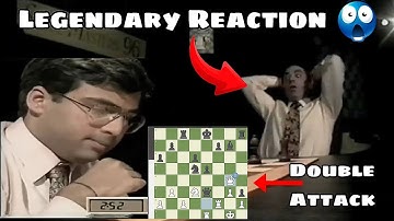 Unbelievable Reaction by Garry Kasparov after Vishy Anand finds the best move in the Position 1996