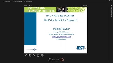 An Introduction to HALT & HASS