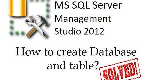 How to create database in MS SQL Server Management Studio 2012 | SQL Management Studio tutorial