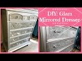 DIY: GLAM MIRRORED DRESSER | CRUSHED MIRROR GLASS