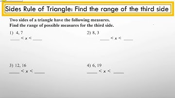 Find the Range of the possible value of Third Side of the Triangle