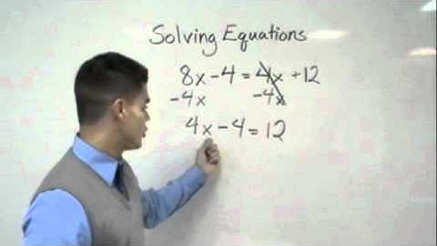 Solving Equations with Variables on both Sides (Tutor Zone)