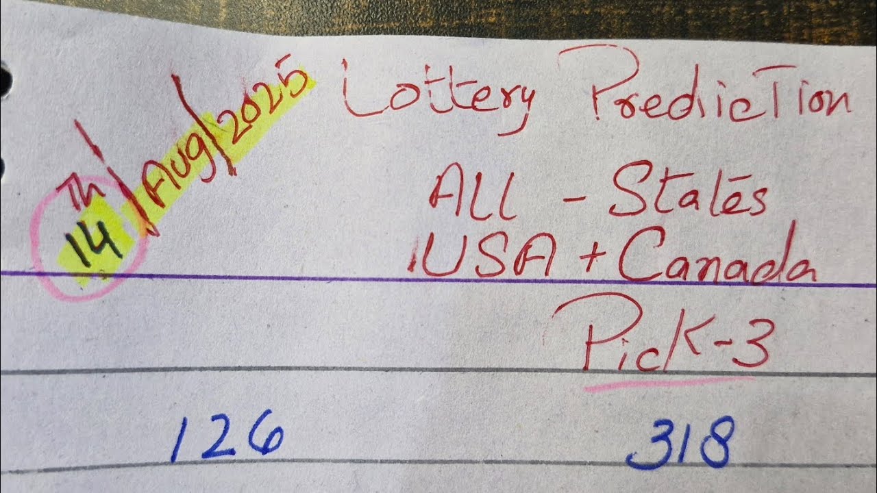 Pick 3 | Pick 4 | Pick 5 | Pick2 Cashpop | Lottery Guess Number's for today | August 14th-2025