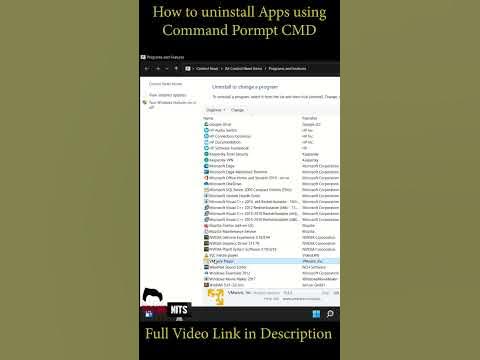 Uninstall apps using CMD ! #techienits #trendingreels #instagram # ...