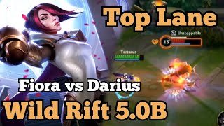 Fiora vs Darius - Wild Rift 5.0B || Baron Lane Gameplay